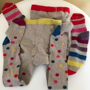 Mini Boden girls tights - 2 pair - size 5-6